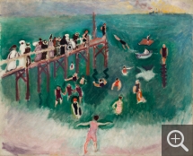 Raoul DUFY (1877-1953), La Baignade, 1906, huile sur toile, 65 x 81 cm. Collection particulière,  Courtesy Galerie Von Vertes Zürich. © Walter Bayer / Galerie Von Vertes Zürich GmbH  / Adagp, Paris 2019