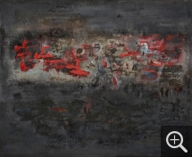 ZAO Wou-Ki (1920-2013), Growing, 1956, huile sur toile,  54 x 65 cm. Le Havre, musée d’art moderne André Malraux, achat de la Ville, 1956. © 2005 MuMa Le Havre / Florian Kleinefenn © ADAGP, Paris 2019