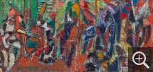 André LANSKOY (1902-1976), Description d'un monde intérieur, 1950, huile sur toile, 29,7 x 63 cm. Le Havre, musée d’art moderne André Malraux, achat de la Ville, 1953. © 2011 MuMa Le Havre / Charles Maslard © ADAGP, Paris 2019