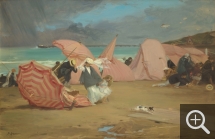 Denis ETCHEVERRY (1867-1952), Coup de vent à Trouville, avant 1907, oil on canvas, 110 x 115 cm. . © RMN-Grand Palais (musée d'Orsay) / Hervé Lewandowski