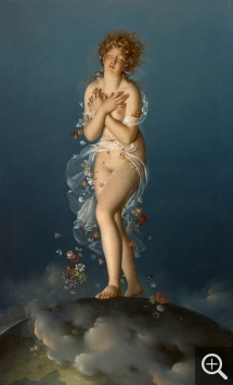 François GÉRARD, Flore caressée par Zéphyr, 1802, huile sur toile, 169 x 105 cm. Musée de Grenoble, don de Léon de Beylié, 1900. © Ville de Grenoble/Musée de Grenoble- J.L. Lacroix