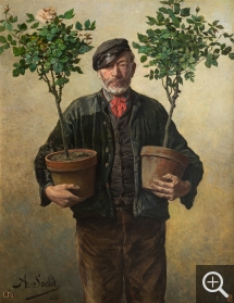 Louis Arthur SOCLET, Le Messager d’amour, 1884, huile sur toile, 136,3 x 105,2 cm. MuMa Le Havre, Musée d’art moderne André Malraux. © MuMa Le Havre / Charles Maslard