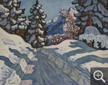 Henri Liénard de SAINT-DÉLIS (1878-1949), Neige (Pic-Chaussy), s.d., huile sur toile, 60,5 x 80,5 cm. MuMa Le Havre, Musée d’art moderne André Malraux. © MuMa Le Havre / Florian Kleinefenn