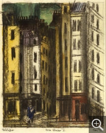 Lyonel FEININGER (1871-1956), Tall Houses V, 1917, quill, Indian ink, charcoal and watercolour on paper, 31.6 x 23.3 cm. Private collection. © All rights reserved — © ADAGP, Paris, 2015