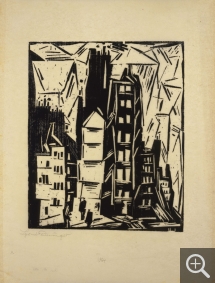 Lyonel FEININGER (1871-1956), Old Houses in Paris, 1919, woodcut, 31.1 x 25.4 cm. Private collection. © All rights reserved — © ADAGP, Paris, 2015