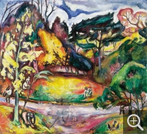 Othon FRIESZ (1879-1949), Paysage à l’automne, La Côte de Grâce, 1906, huile sur toile, 105,5 x 116 cm. © Norfolk, Chrysler Museum of Art — © ADAGP, Paris, 2013