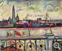 Othon FRIESZ (1879-1949), Croiseur pavoisé à Anvers, 1906, huile sur toile, 60 x 73 cm . Paris, collection Larock-Granoff. © La Ciotat, communication de la Ville — © ADAGP, Paris, 2013