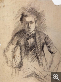 Othon FRIESZ (1879-1949), Portrait de Dufy, 1895, crayon sur papier, 36,3 × 27 cm. Collection particulière. © Coll. part/droits réservés