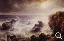 Théodore GUDIN (1802-1880), Storm on the Shores of Belle-Île, 1851, oil on canvas, 131.5 x 202.5 cm. © Quimper, musée des beaux-arts