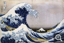 Katsushika HOKUSAI (1760-1849), Sous la vague au large de Kanagawa, ca. 1829-1833, gravure sur bois polychrome, 24,8 x 37 cm. Paris, Bibliothèque nationale de France, département des Estampes et de la photographie. © Paris, BnF