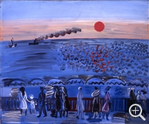 Raoul DUFY (1877-1953), Vue de la terrasse de Sainte-Adresse, soleil couchant, vers 1925, oil on canvas, 38.5 x 46 cm. Nancy, musée des beaux-arts. © Nancy, musée des Beaux-Arts / C. Philippot, © ADAGP, Paris, 2017