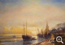 Eugène ISABEY (1803-1886), Les Ecores, 1839, huile sur toile, 149 x 210 cm. Trouville-sur-Mer, musée villa Montebello. © Droits réservés