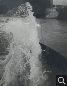 Pierre JAHAN (1909-2003), Vague jaillissement d'écume, 1935, photographie noir et blanc, 22 x 17,2 cm. Paris, galerie Michèle Chomette. © Pierre Jahan