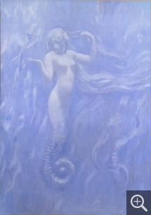 Jean-Francis Auburtin, Femme hippocampe, 1898, huile sur toile, 104 x 76,5 cm. 