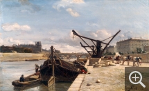 Johan Barthold JONGKIND (1819-1891), Le Quai d’Orsay et la machine à guinder, 1852, huile sur toile, 27 x 42 cm. © Bagnères-de-Bigorre, musée Salies