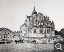 Émile LETELLIER (1833-1893), Eglise et château d’Eu, 1893, héliogravure, 25,4 x 31,7 cm. Rouen, Pôle Image Haute-Normandie. © Émile Letellier