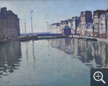 Albert MARQUET (1875-1947), Bassin au Havre (Le Bassin du Roy), 1906, huile sur toile, 65 x 80,5 cm. Caen, musée des beaux-arts, dépôt du Centre Pompidou, MNAM/CCI, Paris. Achat de l’État, 1930. © Philippe Alès