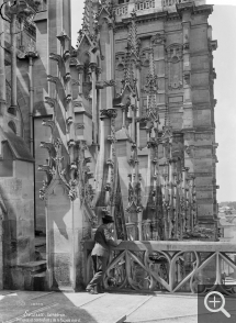 Séraphin Médéric MIEUSEMENT (1840-1905), Evreux (Eure) - Notre-Dame Cathedral, Pinnacles and Buttresses of the North Facade, photographic print on albumen paper, 39.6 x 28.2 cm. Paris, médiathèque de l’architecture et du patrimoine. © Séraphin Médéric Mieusement