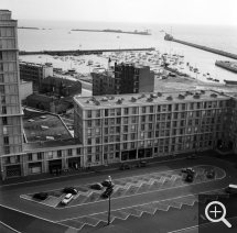 Anonyme (photographe du MRU), Porte océane sud et avant-port, juillet 1957. Photothèque de la DICOM © MEDDE / MLETR © Auguste Perret, UFSE, SAIF 2015