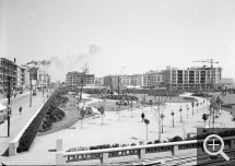 Anonyme (photographe du MRU), Square Saint-Roch, ISAI Work Sites [Immeuble sans affectation individuelle], Perret Studio, mai 1951. Photothèque de la DICOM © MEDDE / MLETR © Auguste Perret, UFSE, SAIF 2015