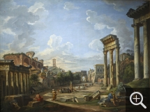 Giovanni Paolo PANNINI (1691-1765), Vue du Campo Vaccino à Rome, 1742, huile sur toile, 74,7 x 99,2 cm. © Cherbourg-Octeville, musée d’art Thomas Henry / Daniel Sohier