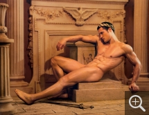 PIERRE ET GILLES - Pierre Commoy (1950) et Gilles Blanchard (1953), Oreste (Modèle : Staiv Gentis), 2013, photographie peinte - pièce unique, 114 x 146 cm. . © Pierre et Gilles