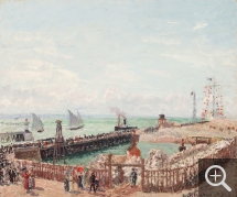 Camille PISSARRO (1831-1903), Entrée du port du Havre et le brise-lames ouest, soleil, matin, huile sur toile, 57,2 x 64,8 cm. © Memphis, Dixon Gallery & Gardens