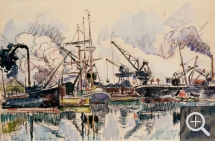 Paul SIGNAC (1863-1935), La Pallice, 10 novembre 1930, aquarelle, 28,5 x 43,7 cm. . © Droits réservés