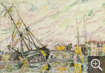 Paul SIGNAC (1863-1935), Saint-Tropez, ca. 1931, watercolour, 29 x 42 cm. Private collection. © All rights reserved