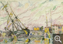 Paul SIGNAC (1863-1935), Saint-Tropez, ca. 1931, aquarelle, 29 x 42 cm. . © Droits réservés