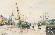 Paul SIGNAC (1863-1935), Le Tréport, 13 juin 1930, aquarelle, 29 x 44,5 cm. . © Droits réservés