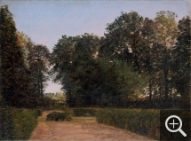 Peter Christian SKOVGAARD (1817-1875), Allée dans un jardin à Nisø, huile sur toile, 39 x 52 cm. . © A. Leprince