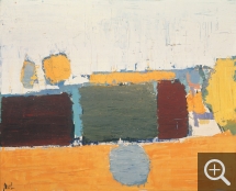 Nicolas de STAËL (1914-1955), Landscape in Vaucluse n°2, 1953, oil on canvas, 65 x 81 cm. © Buffalo, NY, Albright-Knox Art Gallery. Gift of the Seymour H.Knox Foundation, INC., 1969 — © ADAGP, Paris, 2014