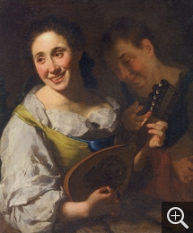 Gaspare TRAVERSI (1722-1770), Woman with Mandolin, oil on canvas, 76 x 63 cm. © Aix-en-Provence, musée Granet / Bernard Terlay