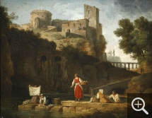 Claude-Joseph VERNET (1714-1789), Paysage, 1750, huile sur toile, 40,8 x 32,5 cm. © Cherbourg-Octeville, musée d’art Thomas Henry / Daniel Sohier