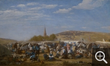 Eugène BOUDIN (1824-1898), Le Pardon de Sainte-Anne-la-Palud au fond de la baie de Douarnenez (Finistère), 1858, huile sur toile, 87 x 146,5 cm. © MuMa Le Havre / Florian Kleinefenn