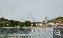 Eugène BOUDIN (1824-1898), The Seine, Caudebec en Caux, 1889, oil on canvas, 36 x 58 cm. © MuMa Le Havre / Florian Kleinefenn