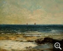 Gustave COURBET (1819-1877), Les Bords de la mer à Palavas, ca. 1854, huile sur toile, 60 x 73,5 cm. © MuMa Le Havre / Florian Kleinefenn