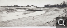 André DAUCHEZ (1870-1948), Paysage avec rivière, gravure, 19 x 47 cm. Collection Senn-Foulds. © MuMa Le Havre / Charles Maslard