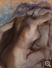 Edgar DEGAS (1834-1917), After the Bath, Woman Drying Herself, ca. 1884-1886 / 1890 / 1900, pastel on wove paper, 40.5 x 32 cm. © MuMa Le Havre / Florian Kleinefenn