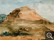 Edgar DEGAS (1834-1917), Mountainous Landscape, ca. 1860-1865, watercolour on vellum paper, 21 x 27.4 cm. Senn-Foulds collection. © MuMa Le Havre / Florian Kleinefenn