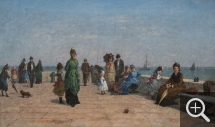 Louis Alexandre DUBOURG (1821-1891), La Jetée d’Honfleur, huile sur toile, 35,5 x 65,5 cm. © MuMa Le Havre / David Fogel