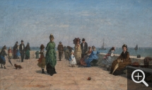 Louis Alexandre DUBOURG (1821-1891), The Jetty in Honfleur, oil on canvas, 35.5 x 65.5 cm. © MuMa Le Havre / David Fogel