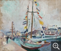 Raoul DUFY (1877-1953), Le Yacht pavoisé au Havre, 1904, huile sur toile, 69 x 81 cm. MuMa musée d'art moderne André Malraux, Le Havre, legs de Mme Raoul Dufy, 1963. © MuMa Le Havre / David Fogel © ADAGP, Paris, 2013