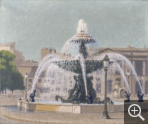 Charles LACOSTE (1870-1959), Fountain, Place de la Concorde, 1931, oil on canvas, 46 x 55 cm. © MuMa Le Havre / Charles Maslard
