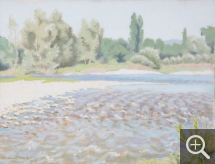 Charles LACOSTE (1870-1959), Bord de la Loire, 1933, huile sur carton, 27 x 35 cm. Collection Senn-Foulds. © MuMa Le Havre / Charles Maslard
