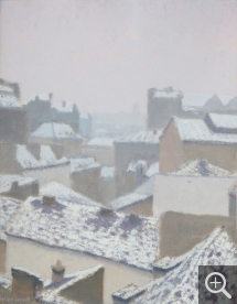 Charles LACOSTE (1870-1959), Snow on Rooftops, 1931, oil on board, 32 x 45.5 cm. Senn-Foulds collection. © MuMa Le Havre / Charles Maslard