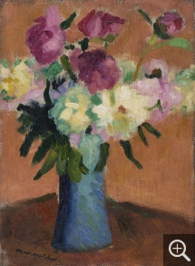 Albert MARQUET (1875-1947), Pivoines, ca. 1898-1900, huile sur toile, 33 x 25 cm. © MuMa Le Havre / Charles Maslard