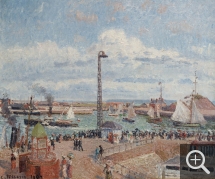 Camille PISSARRO (1831-1903), L'Anse des Pilotes et le brise-lames est, Le Havre, après-midi, temps ensoleillé, 1903, huile sur toile, 54,5 x 65,3 cm. © MuMa Le Havre / David Fogel