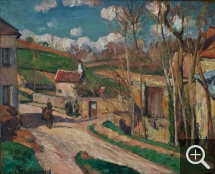 Camille PISSARRO (1831-1903), Un carrefour à l'Hermitage, Pontoise, 1876, huile sur toile, 38,5 x 46,5 cm. © MuMa Le Havre / David Fogel Camille PISSARRO (1831-1903), Un carrefour à l'Hermitage, Pontoise, 1876, huile sur toile, 38,5 x 46,5 cm. © MuMa Le Havre / David Fogel